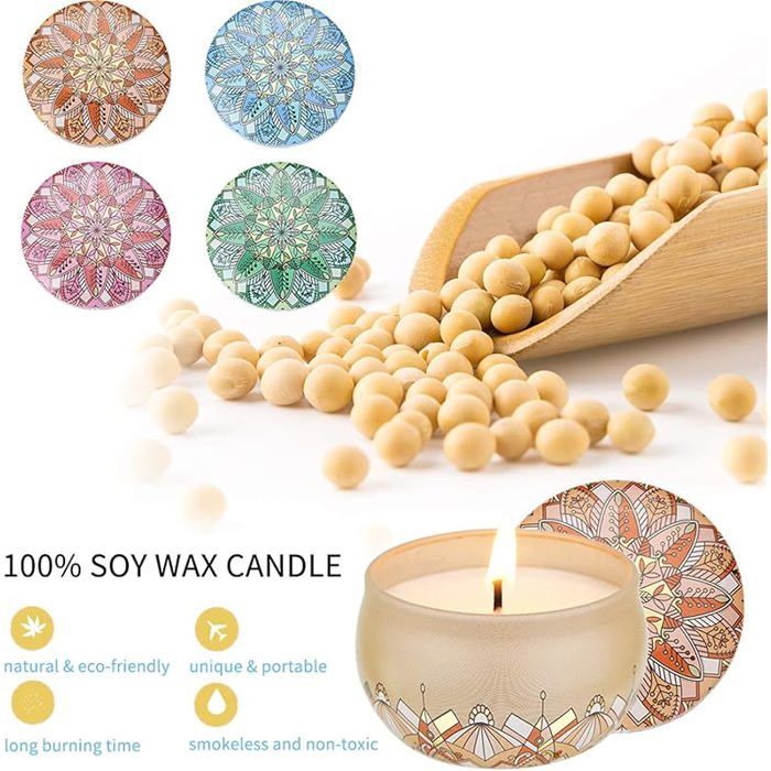 Viesap Bougies Parfumées,Cire De Soja Naturel,Bougie Parfumées
