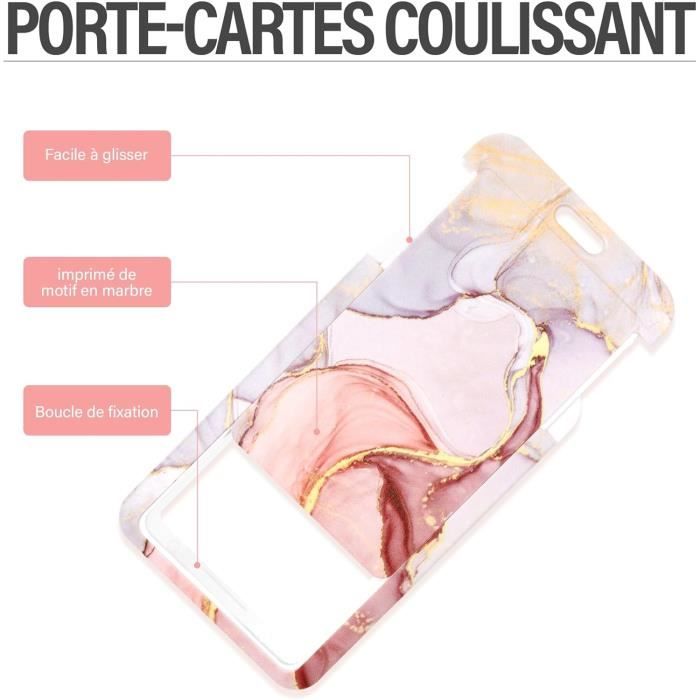 Porte Badge Rétractable Avec Cordon - Porte-cartes Tour De Cou (Rose)