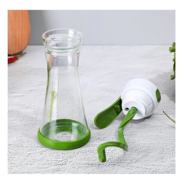 Swiixxer Easy Grips Distributeur de Vinaigrette Shaker Récipient Étanche Bouteille Mélangeur de Sauces Universel avec Balance Gadget de CuisineB Facile à Utiliser