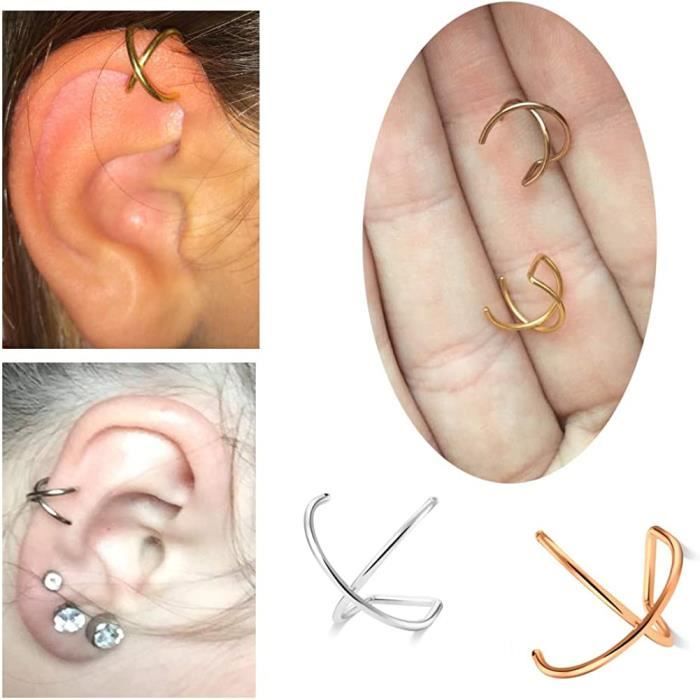 Piercing Tragus Hélix En Acier Chirurgical 316L Doré - Lot De 6 Avec Pierres CZ - Pour Nez, Cartilage, Hommes Et Femmes - Taille 20G, Longueur 6 Mm