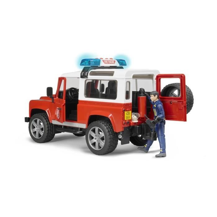 Caserne de pompiers bworld avec Land Rover Defender bruder jeu de  construction