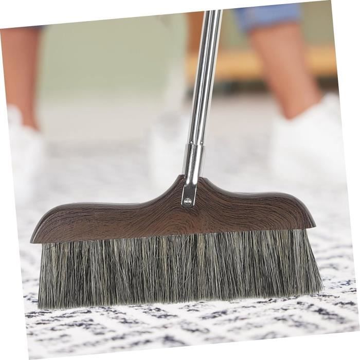 Balai de nettoyage de sol avec Long manche réglable, épurateur de coulis à  poils rigides pour le nettoyage de la salle de bain, de la cuisine et de la  cour