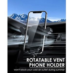 Support Téléphone Voiture Magnétique - Pour Bouche D’aération - Rotation 360° - Compatible IPhone, Samsung, Smartphones 4-7,2"