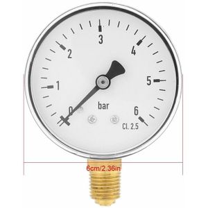 Manomètre De Pression D'Eau Yoboamic Pour Piscine 60PSI - Double Échelle Précise 1/4 NPT BSP, Idéal Pour Filtre à Sable, Mazout, Huile