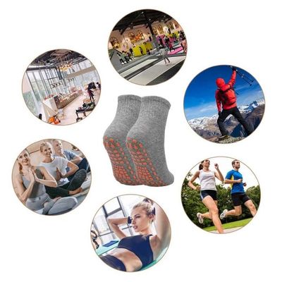 Chaussettes De Yoga Antidérapantes IATAHI - Lot De 2 Paires, Coton, Semelle Caoutchouc - Pour Yoga, Pilates, Fitness