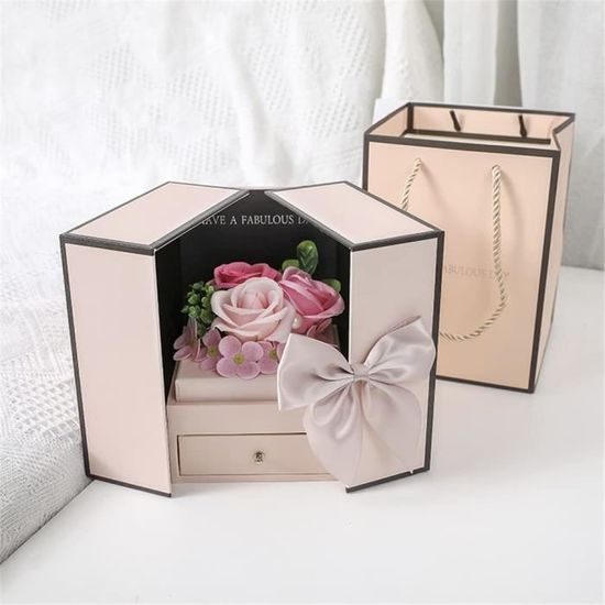 Rose Éternelle Infinity - Coffret Cadeau Luxe Fleur Préservée 3 Ans - Idée Cadeau Femme Anniversaire Fête Des Mères