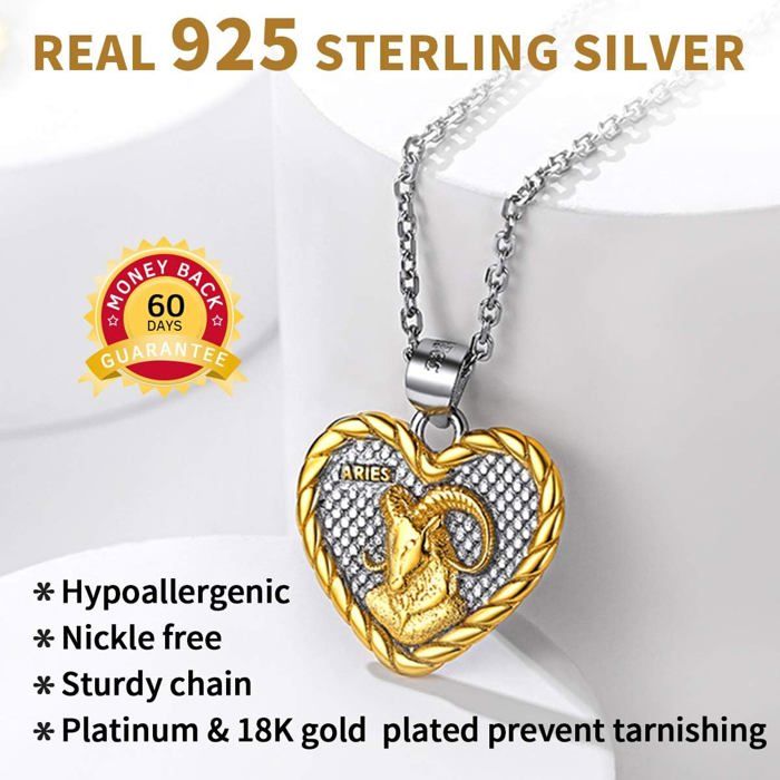 Collier Signe Astrologique FaithHeart - Pendentif Zodiaque Acier Inoxydable Avec Prénom Personnalisé