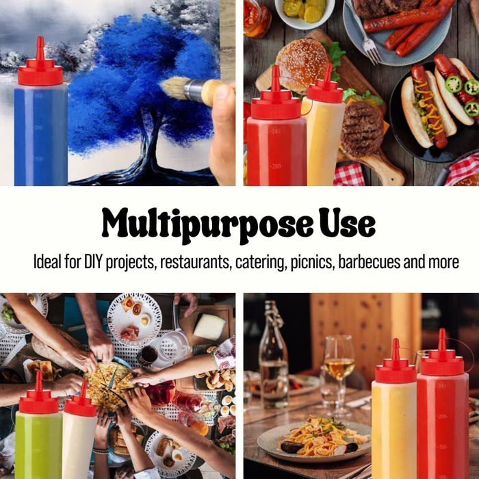 Bouteilles à Presser Vide 200ml 8oz | Bouteilles D... - Grandado