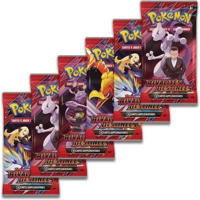 Lot de 6 boosters Pokémon Destinées de Paldea (EV4.5
