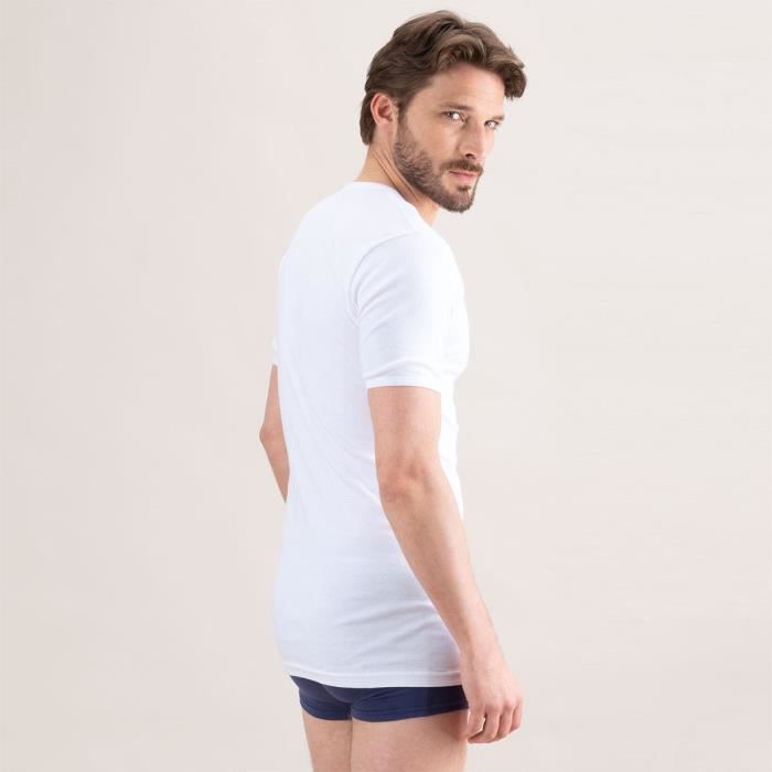 EMINENCE Tee-shirt col V Pur coton Premium blanc homme
