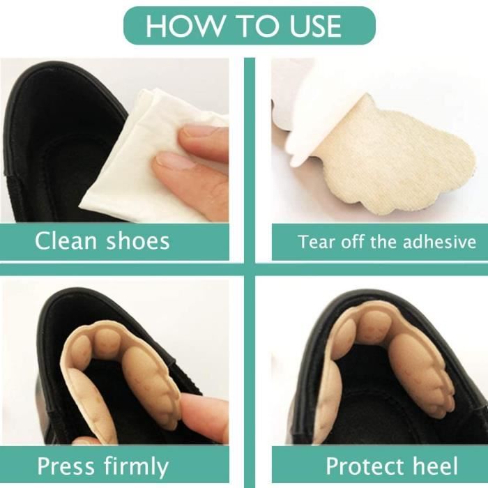 1 paire - protege talon chaussures - protège talon silicone - pour homme et  femme - protection anti douleur du talon - Cdiscount