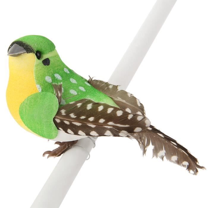 Acheter 1 ensemble d'oiseaux à plumes réalistes avec nid et œufs d'oiseaux,  oiseaux artisanaux artificiels pour fêtes de jardin, décoration de pelouse,  ornement de maison et de voiture