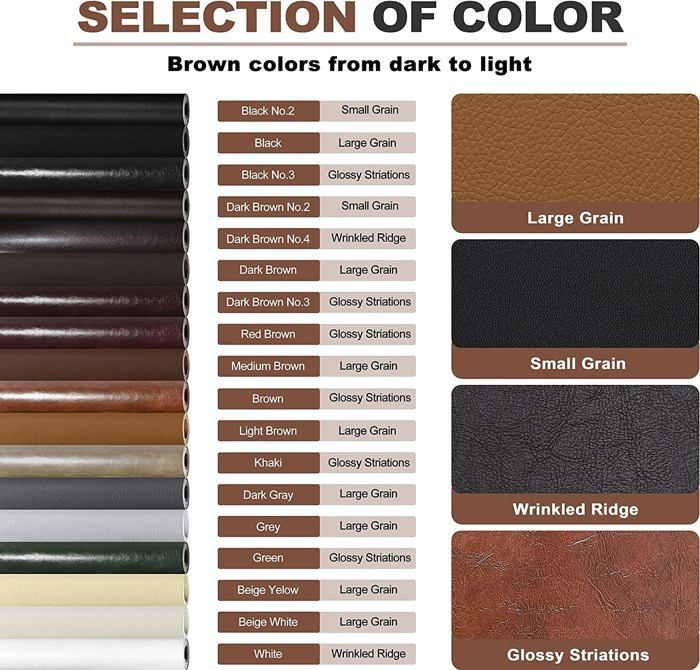 Simili Cuir Autocollant Noir – 10 Bandes De 10x160 Cm, Imperméable, Pour Réparation Et DIY