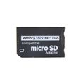 Adaptateur Micro-SD sur Memory Stick Pro Duo TF VINSIC - Noir - Transformez votre Micro SD en carte MS Pro Duo-0