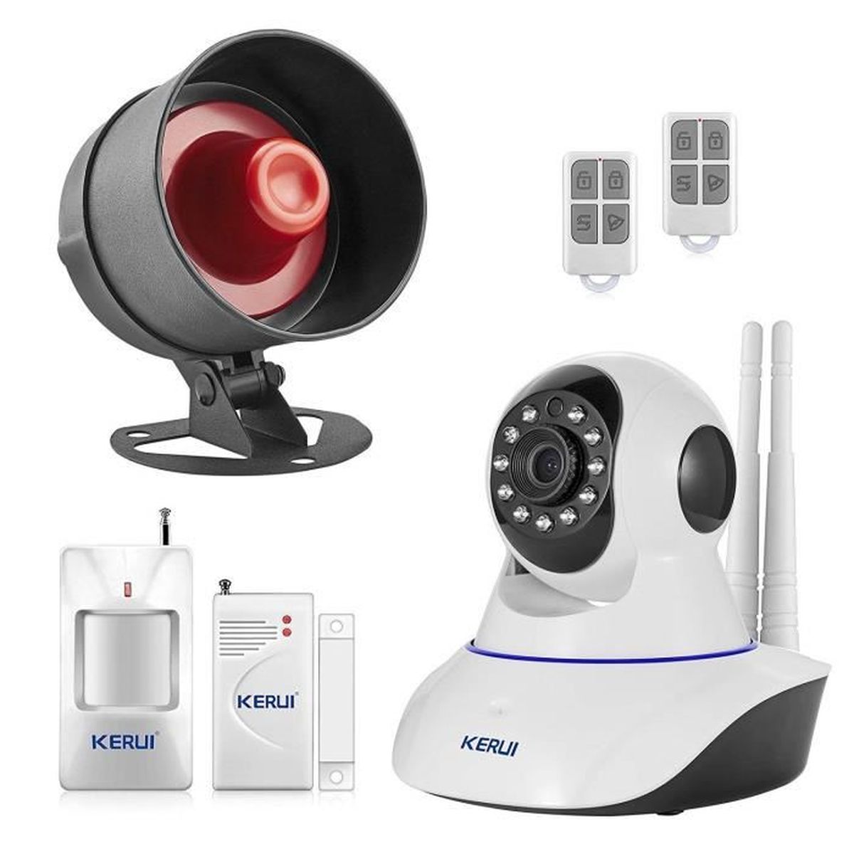 KERUI Alarme Maison sans fil avec Camera Surveillance wifi espion