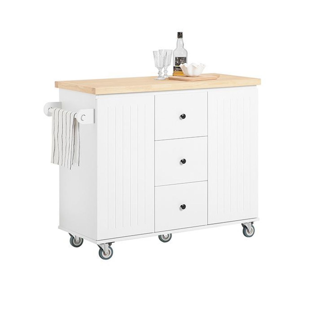SoBuy FKW13-WN Desserte Roulant Buffet Meuble de Rangement Cuisine SoBuy FKW13-WN Desserte Roulant Buffet Meuble de Rangement Cuisine