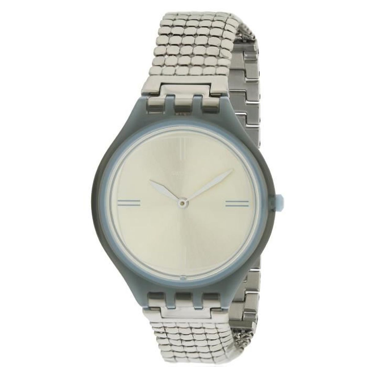 SWATCH UNISEX 36MM BRACELET MÉTAL BOITIER PLASTIQUE QUARTZ MONTRE SVOM101GA  - Achat / Vente bracelet - gourmette SWATCH UNISEX 36MM BRACELET Femme  Adulte - Cd