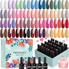 HOUSE OF HARLOW 1960 36 Couleurs Vernis Gel UV Semi Permanent avec Base Coat Brillant + Top Coat Matte, Rose Bleu Noir Vernis à Ongles Semi-Permanent