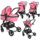 Poussette combinée trio 3 en 1 avec siège auto 0m+ ALBA SET Lorelli - Rose