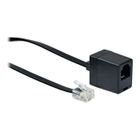 Schwaiger Rallonge de câble de téléphone RJ-11 (F) pour RJ-11 (M) 10 m plat noir
