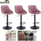 Willonin® Lot de 4 Tabouret de bar pour salle à manger, Rose Assise 35x37cm, Chaise doux scandinave