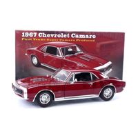 Voiture Miniature de Collection - ACME 1/18 - CHEVROLET Camaro - First Yenko Super Camaro Produced - 1967 - Red / White - A1805727
