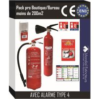 Kit Spécial boutique ou magasin - 200 M² avec Alarme Type 4 - Materiel Incendie Ref: PPP6T4