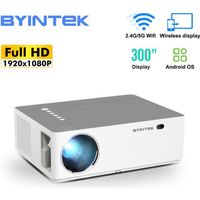 BYINTEK K20 Smart 1080P Vidéoprojecteur Full HD LED 500 ANSI Lumens avec OS Android