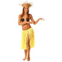 Jupe longue hawaïenne en raphia jaune - PARTY PRO - 60 cm