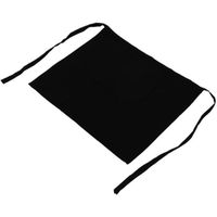 VINGVO tabliers de cuisine Tabliers courts noirs demi-taille avec poches pour serveuse de serveur de café de cuisine à domicile