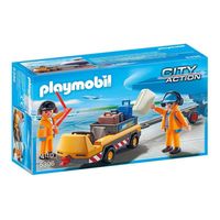 Pièce PLAYMOBIL Aéroport - Barre Grise Pour Tracteur D'Avion - Accessoire Véhicule 5396 - Occasion
