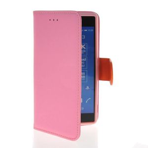 Rouge Mat Design Retro Housse de Protection Portefeuille Etui Case Cover pour Sony Xperia Z3 Compact Stand Horizontal et Fente pour Carte Poche Folio Cadorabo Coque pour Sony Xperia Z3 Compact 