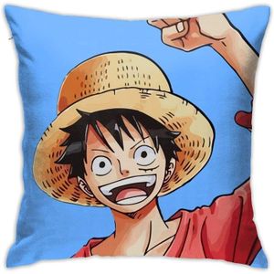 Kids One Piece Luffy Tony Nami Housses de coussin carrées en peluche  Impression décorative douce pou<02576> - Cdiscount Maison