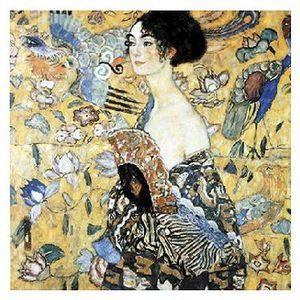 PUZZLE Puzzle 350 pièces - Klimt  :  La dame à l'évantail