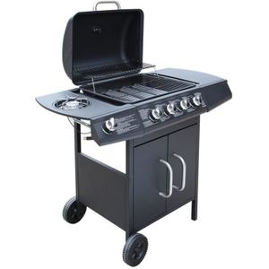 BARBECUE Soldes ®4660Barbecue à gaz Plancha gaz PROFESSIONNEL - Barbecue Grill Compact Barbecue camping Cuisine extérieure -  4 + 1 zone de c