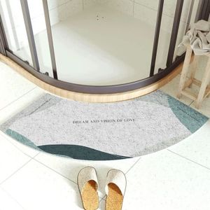 TAPIS DE BAIN  Tapis De Douche Incurvé En Microfibre,Tapis De Sal