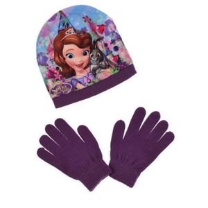 BONNET - CAGOULE Bonnet Gants Princesse Sofia Taille 54 Violet Disney enfant GUIZMAX