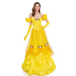 Robe de Princesse pour Enfant Deguisement Princesse Belle La Belle et La  Bête Cosplay Robe Enfant Princesse Vêtements Jaune - Cdiscount Prêt-à-Porter