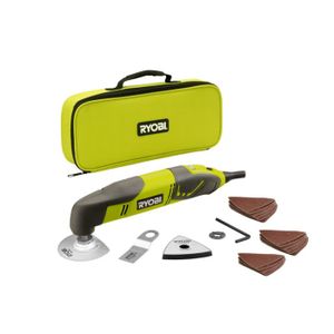 OUTIL MULTIFONCTIONS Pack RYOBI Outil multifonctions RMT200-S - 200W - 10 triangles abrasifs - RAK10MT