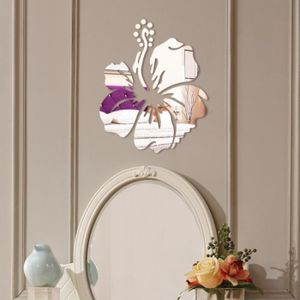 stickers miroir fleur cdiscount