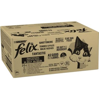FELIX Succulent Grill au Saumon, au Thon, au Cabillaud, au Carrelet en  Sauce - 12 x 80 g - Pochons pour chats adultes - Cdiscount
