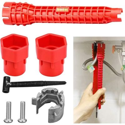 Lot De 2 Clés Multifonction Pour Robinet – Acier Inoxydable, Extr Mité Ouverte, Polie