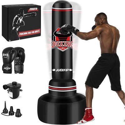 Sac De Frappe Gonflable Enfant 168cm – Avec Gants De Boxe, Pour Karaté, Taekwondo, MMA, Cadeau Filles