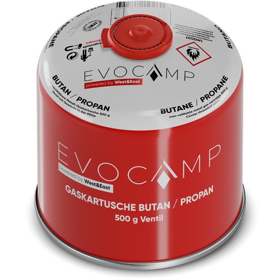 Cartouche De Gaz Butane/propane 500 G (899 Ml) – Valve à Vis 7/16", Norme EN 417, Pour Réchauds Et Brûleurs De Camping