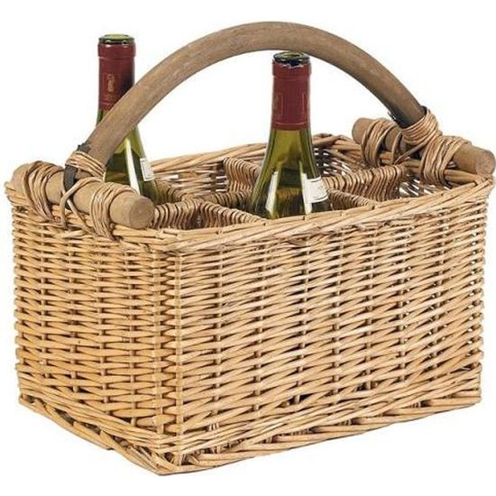 Panier En Osier Teinté Et Doublure Florale - PMA4412C | Aubry Gaspard