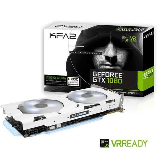 KFA2 GeForce GTX 1080 EXOC SNIPER White 8 Go Cdiscount Informatique