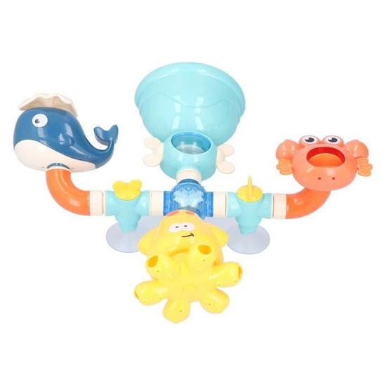 Jouet De Bain Tuyaux Folies Avec Ventouses - Circuit D'eau Et Activités Pour Bébé 10 Mois+ | Cascade, Robinets, Tortue Nageuse