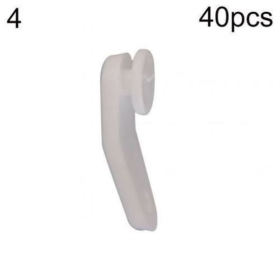 Lot De 20 Supports De Lamelle Pour Stores Verticaux PartyKindom | Crochets De Fixation Blancs En Plastique - 8