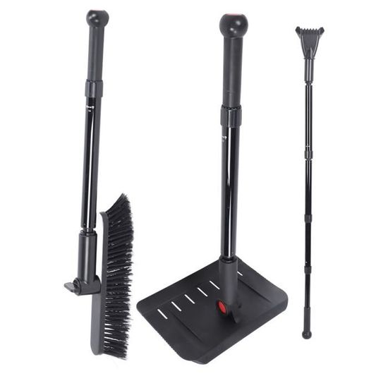 Pelle à Neige Rétractable 3 En 1 - 112 Cm - Pour Voiture, Jardin, Trottoir - Avec Brosse Et Grattoir - 7