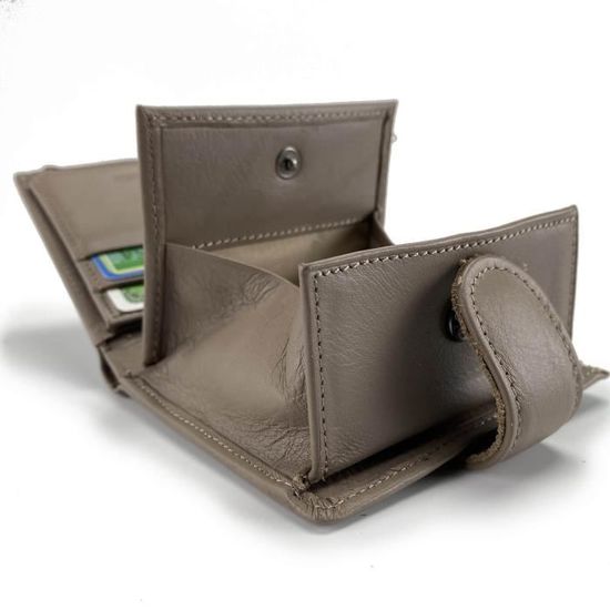 BEMON Porte-Monnaie Enzo Cuir Véritable – Compact 7,5 X 9 X 2 Cm – Élégant & Pratique Homme
